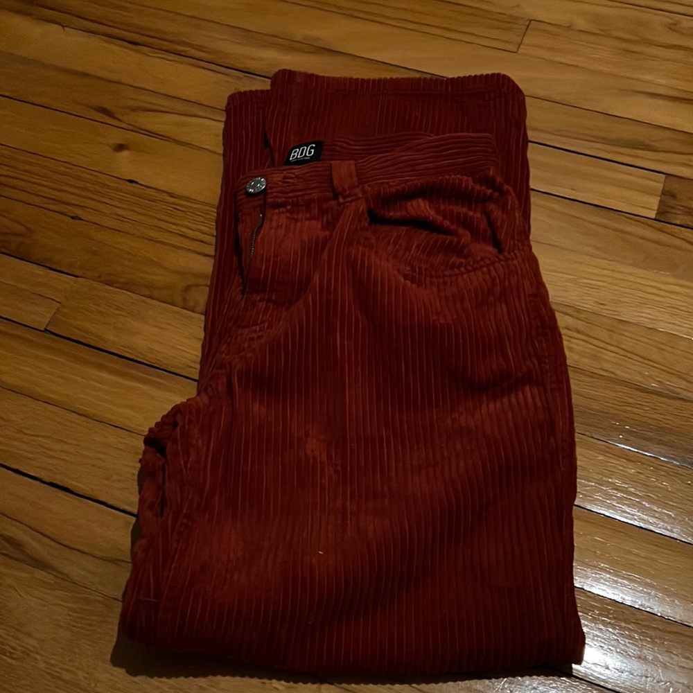 Urban outfitters red/rust colored corduroy wide leg jeans, brand new, no tags